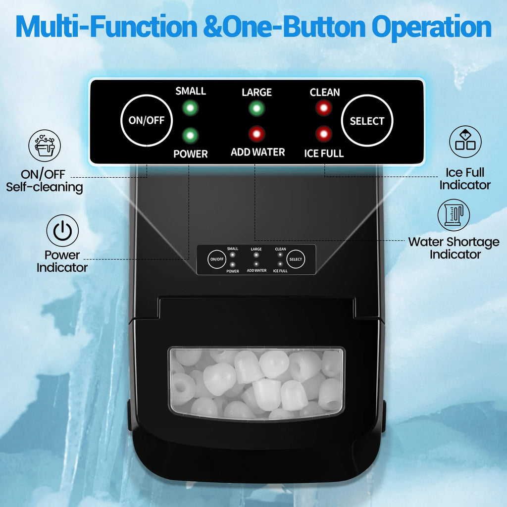 Countertop Ice Maker Machine 2 Ice Sizes 26.5 lbs 1.1L E121145