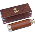 Brass / Wood Spyglass 15x22 Pocket Telescope H13944