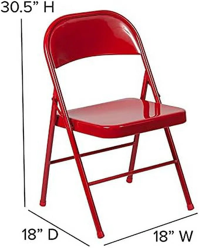 Red Metal Folding Chair L17555