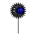 Sun Moon Garden Stake C572264