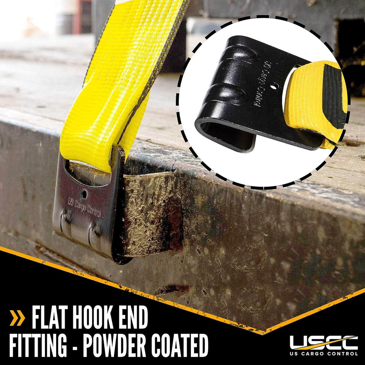 Yellow Fixed End Ratchet Straps H8441