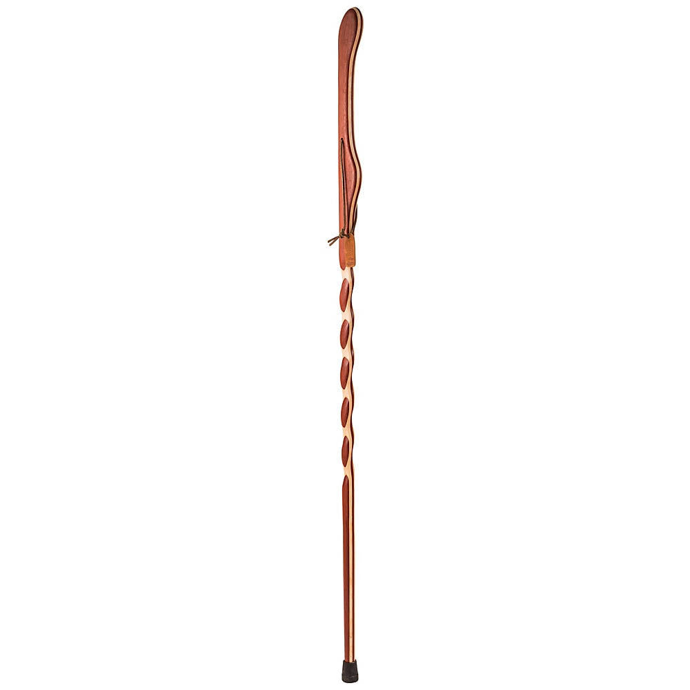 Twisted Laminated Padauk Maple Walking Stick Y4491