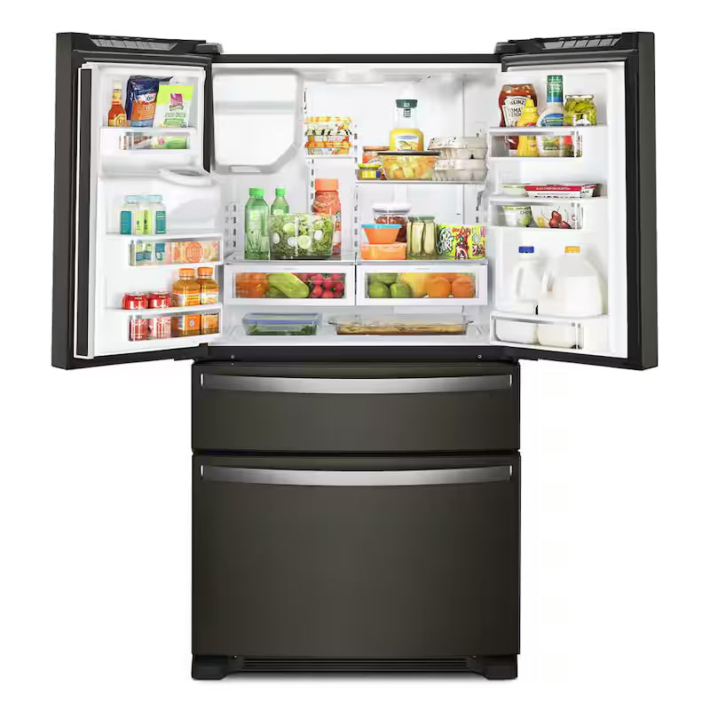 French Door Refrigerator in Black Stainless H8338