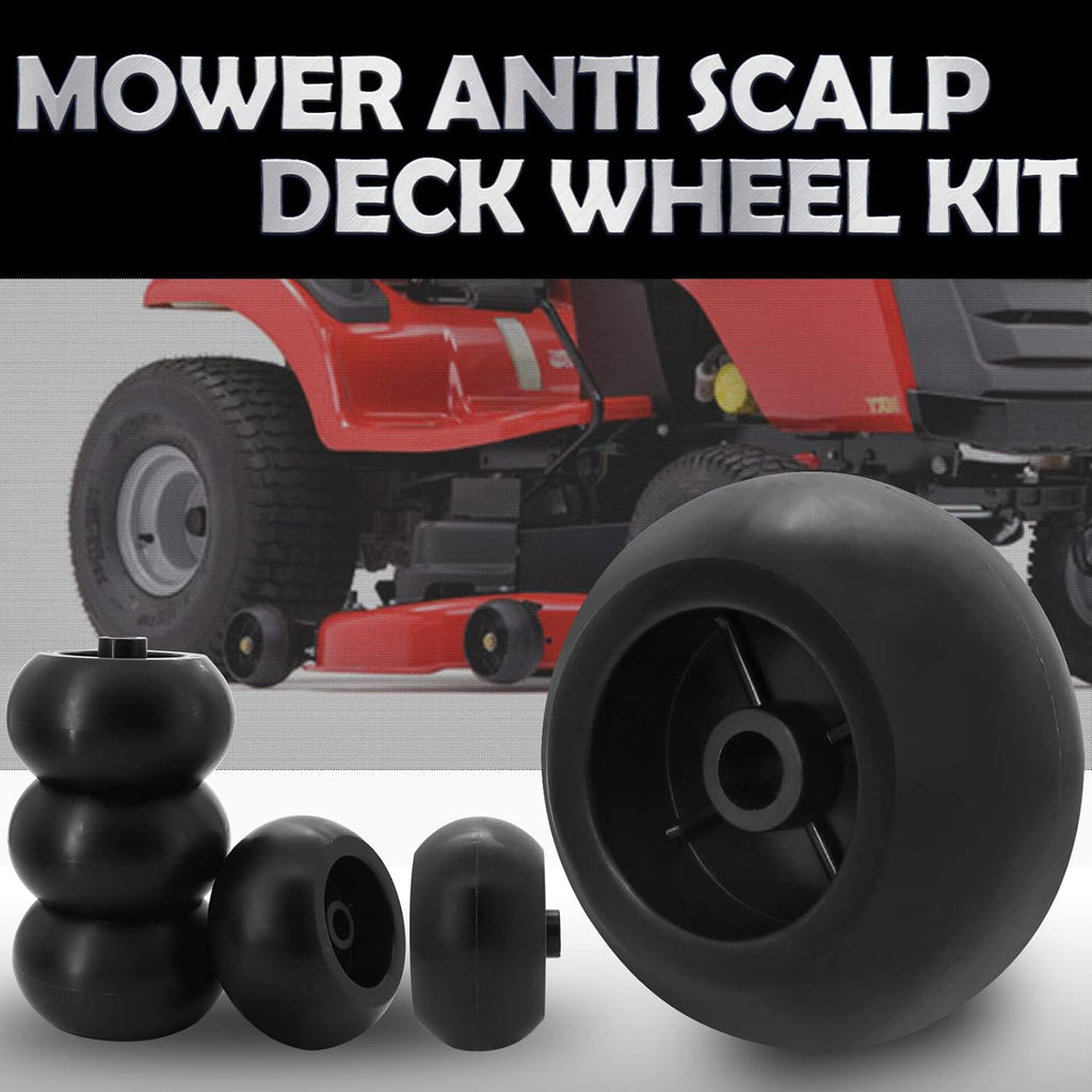 Mower Anti Scalp Deck Wheel Kit 5/8" Bore 5-2.75 Wheel Size Pack of 2 X228