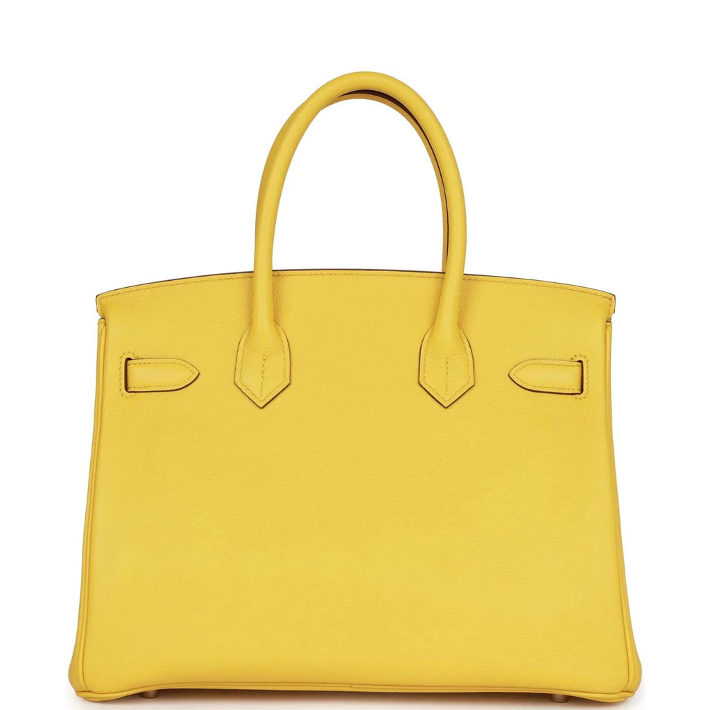 Birkin 30 Jaune de Naples Taurillon Novillo Palladium Hardware V99493