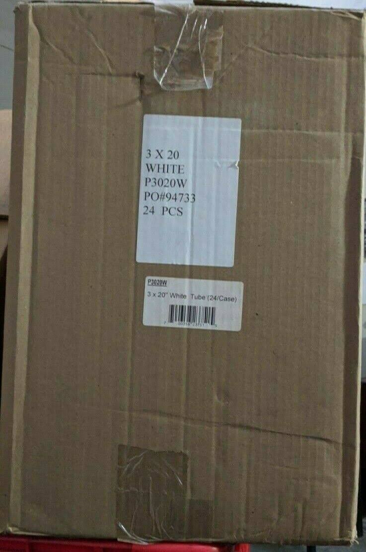 3 x 20x22 White Tube (24/case) J1191