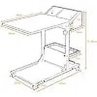 Black Height Adjustable Sofa Side Table B12929