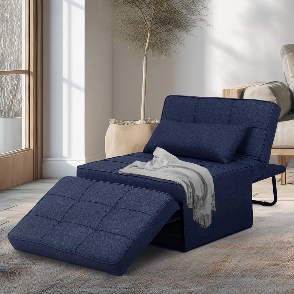 4 in 1 Breathable Linen Convertible Single Sofa Couch T140282