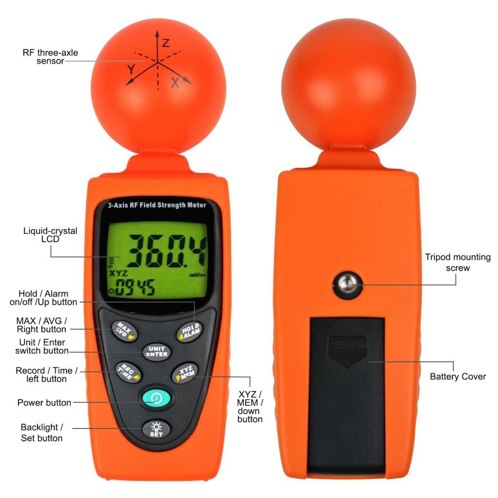 3 Axis EMF RF Radiation Meter W32245