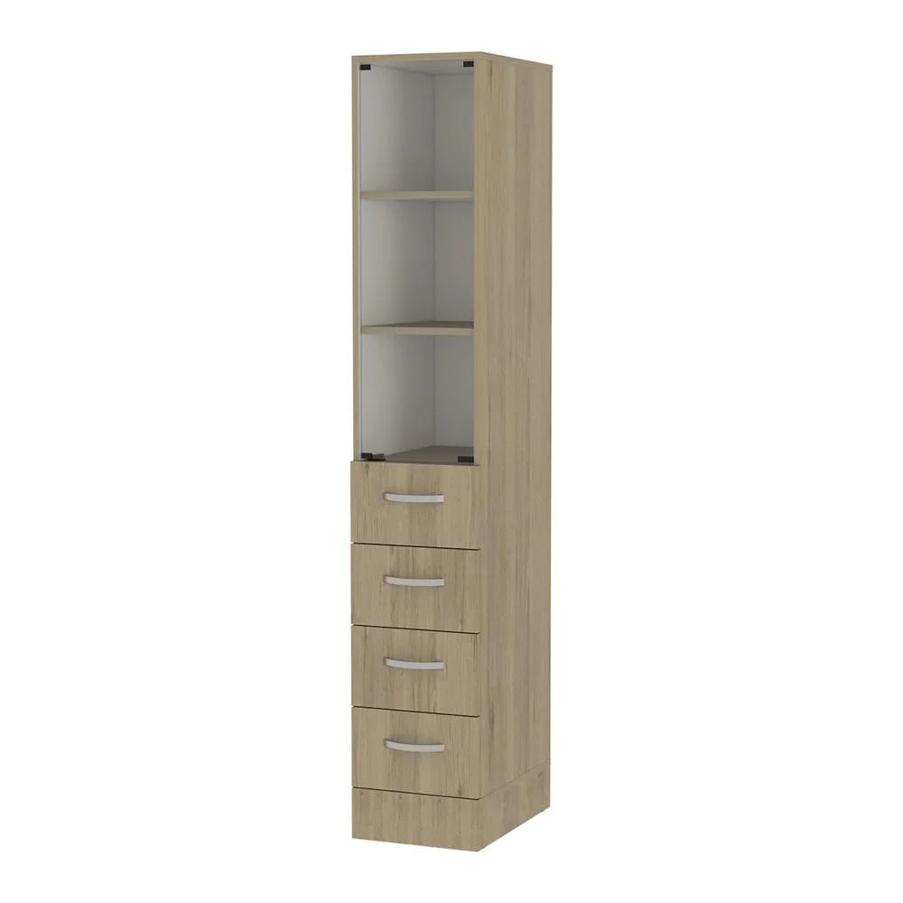 Light Pine White Linen Cabinet G81667