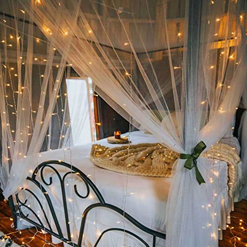 300 LED Battery Operated Curtain Lights with Remote Timer Warm White Y1417