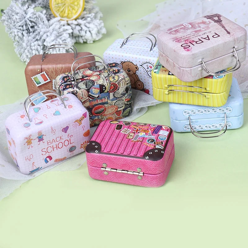 Metal Mini Suitcase Dollhouse Decoration G33631