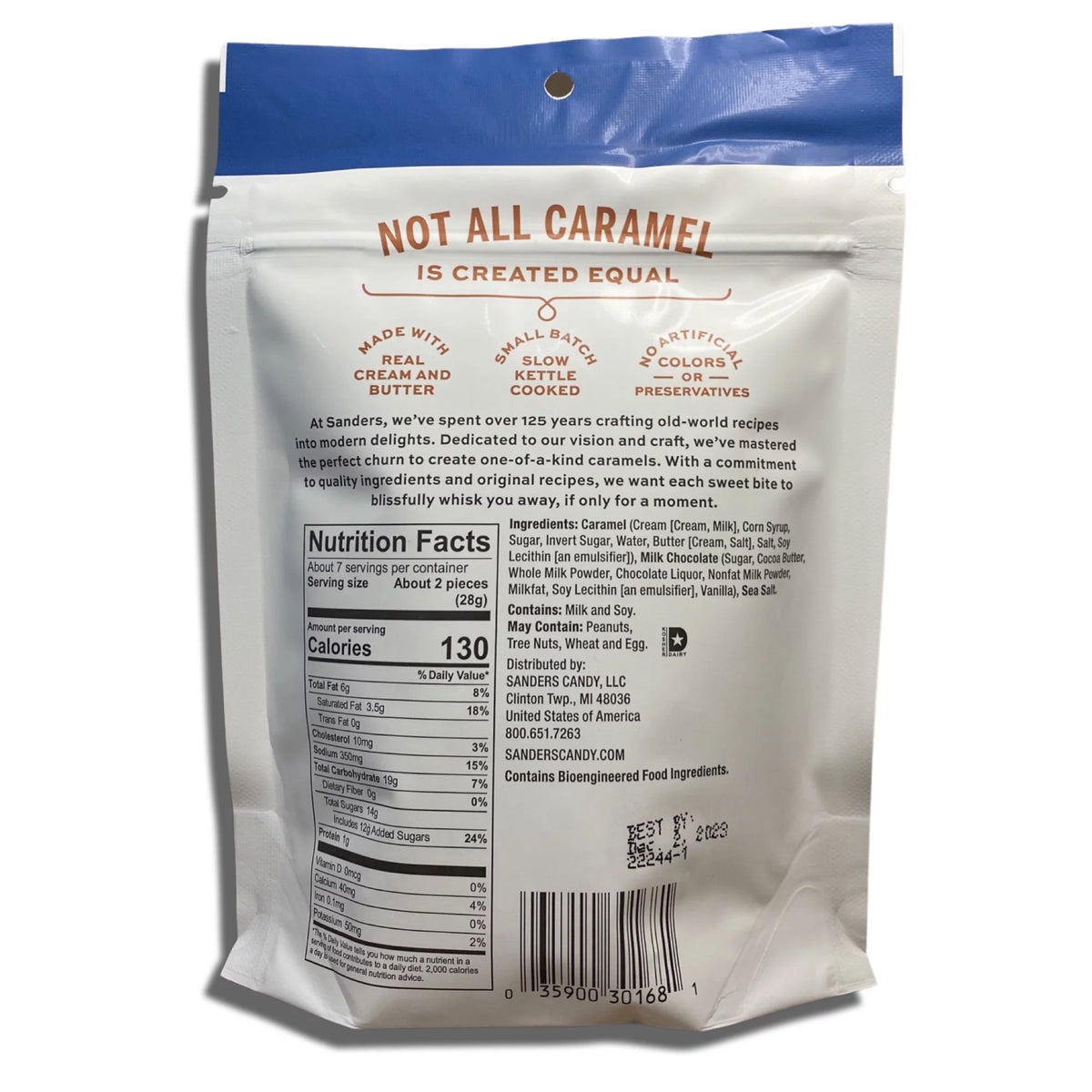 Milk Chocolate Sea Salt Caramels 7 Ounce Bag Value Pack of 2 T381942