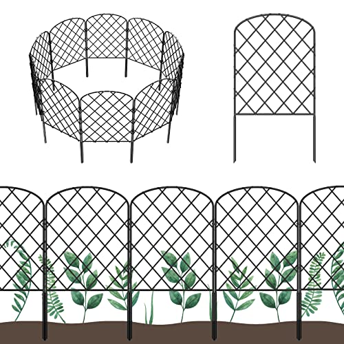 10 Pack Rustproof Metal Wire Decorative Garden Fence Y6346