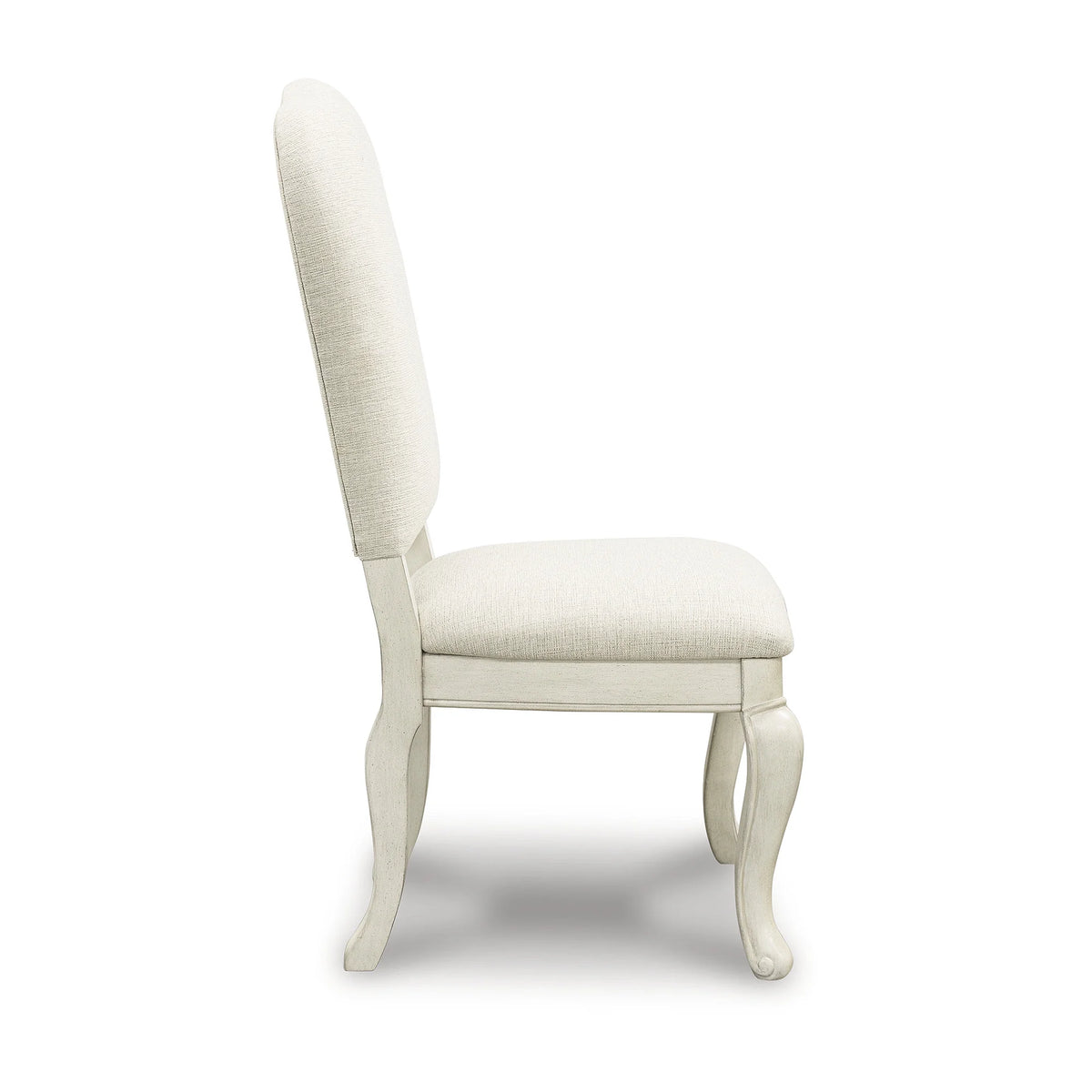 White Linen Upholstered Dining Side Chair Set of 2 G72463