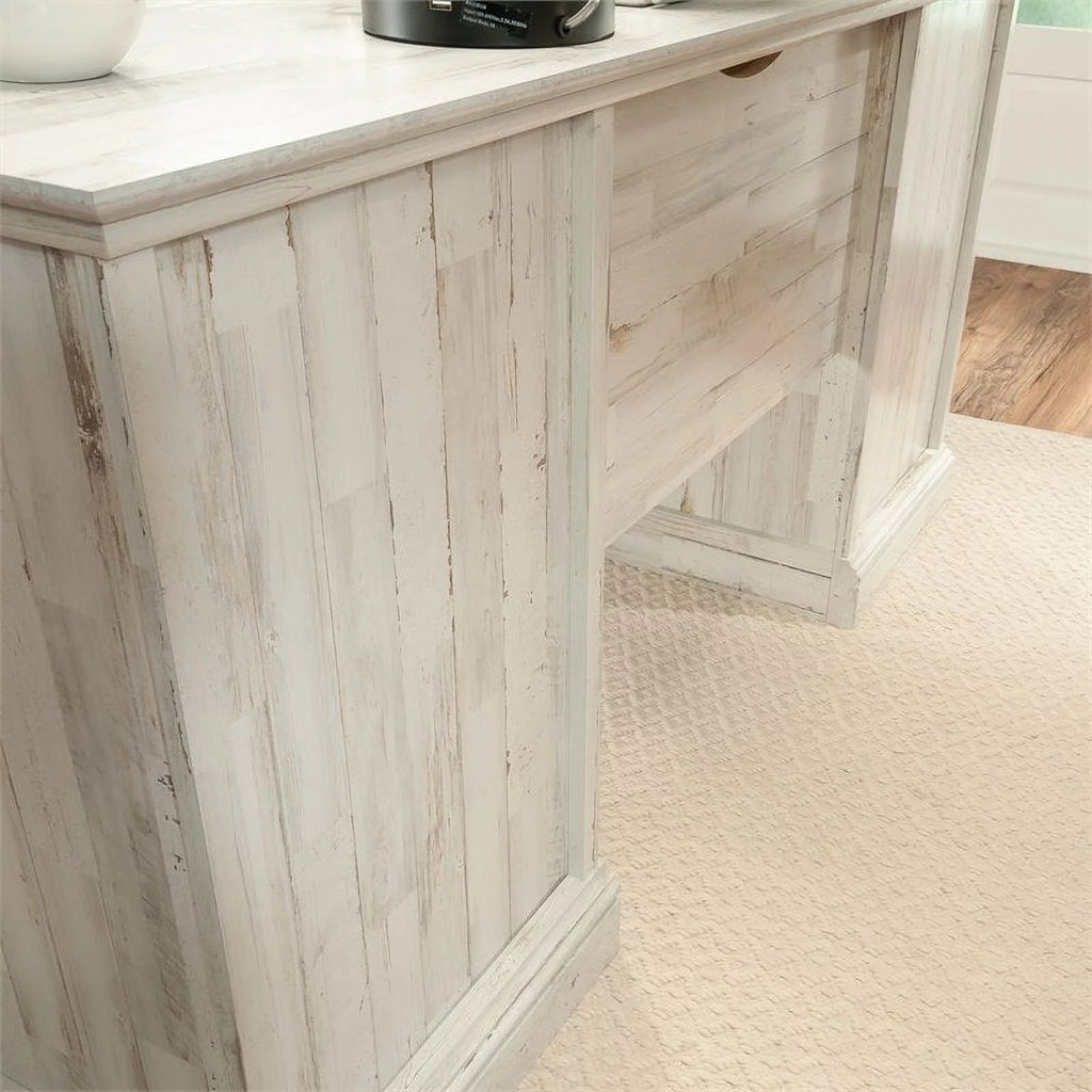 White Plank Finish Executive Desk U726882