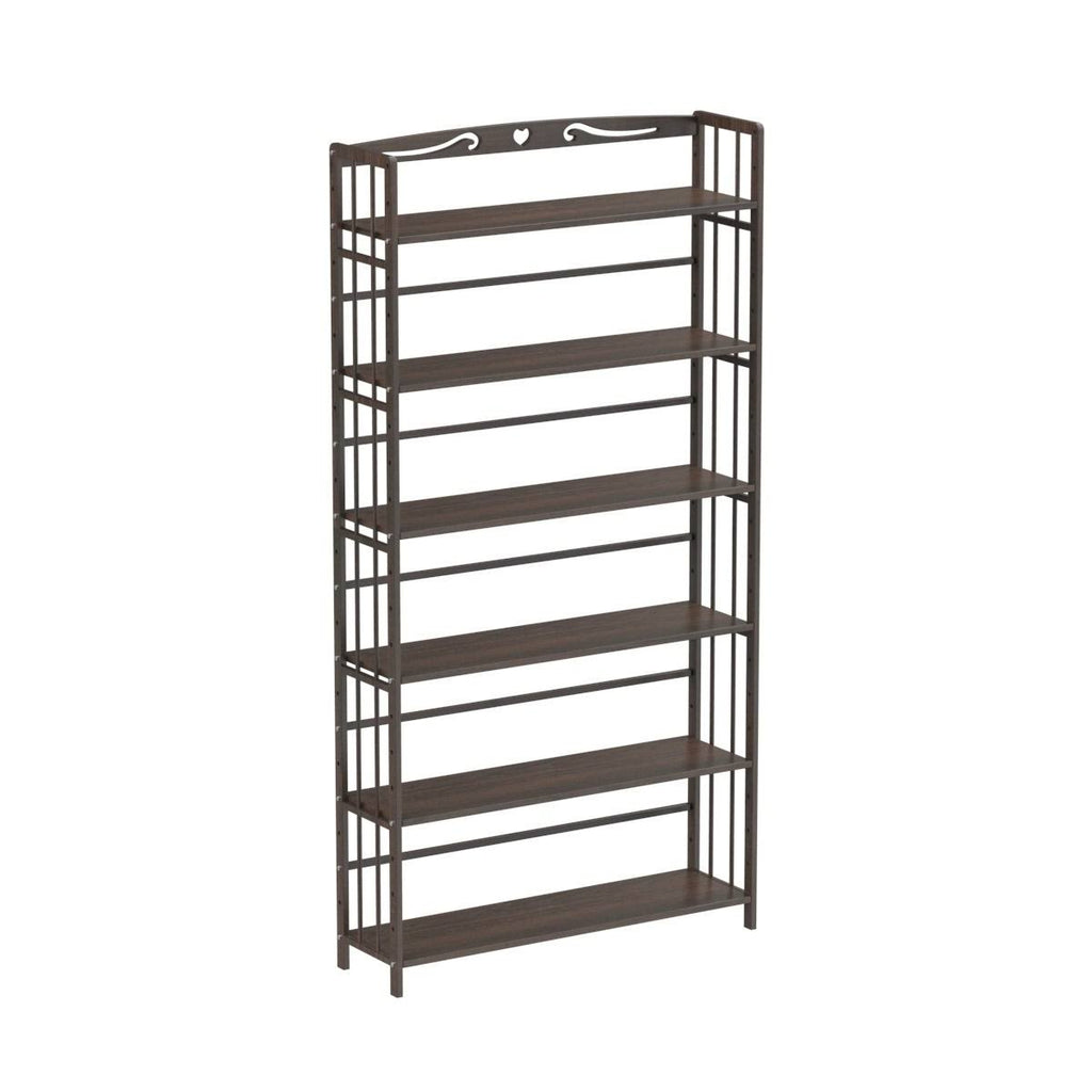 Solid Wood Etagere Bookcase Bookshelf V642522