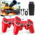 Wireless Retro Game Console with 25000+ Built-in Games, 4K HDMI Output, 2.4GHz Wireless Controller (Red) S322
