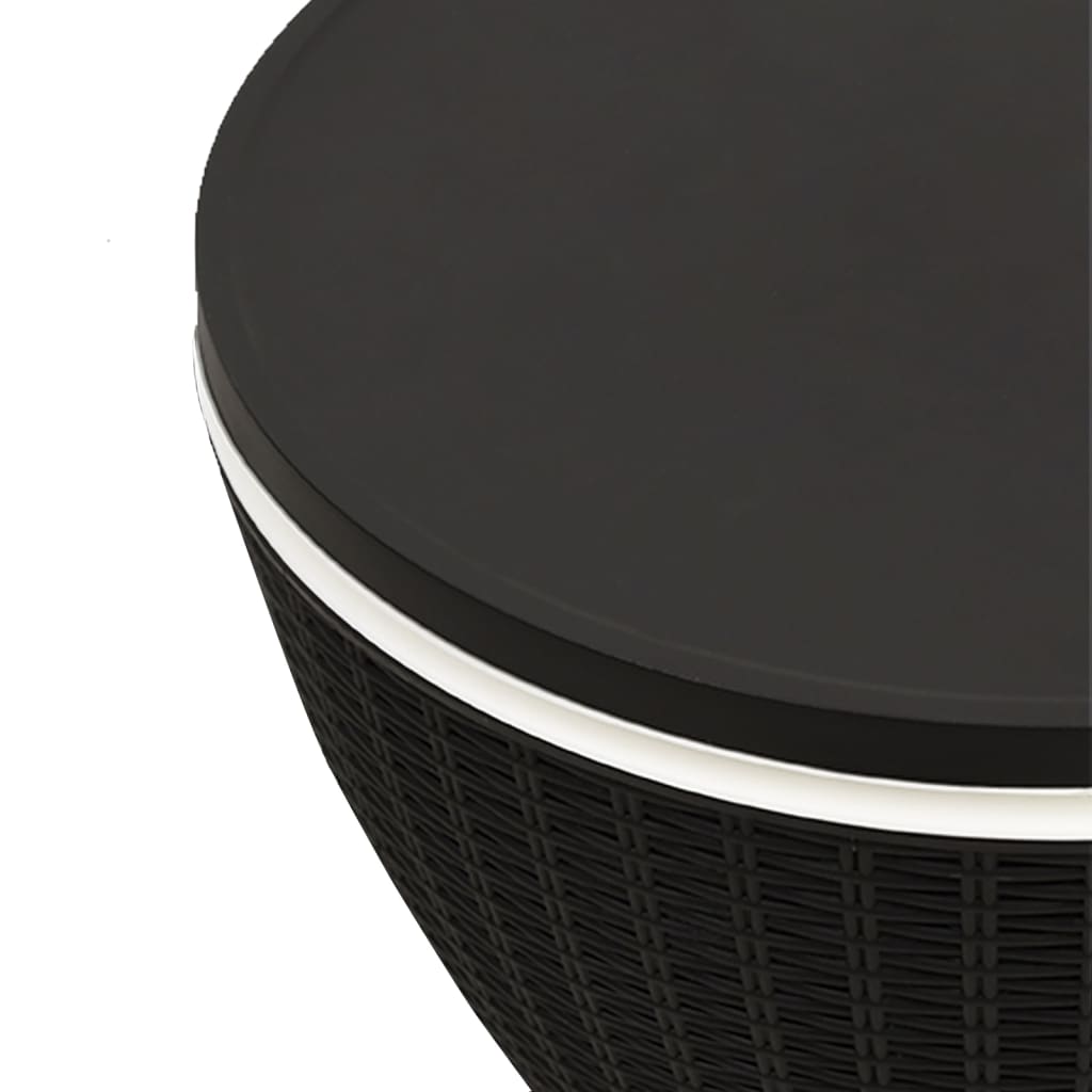 3-in-1 Ice Cooler Table Black Polypropylene F52116