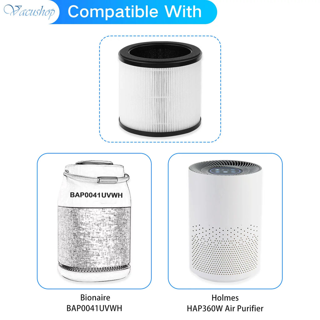2 Packs Replacement Filter True HEPA A14043