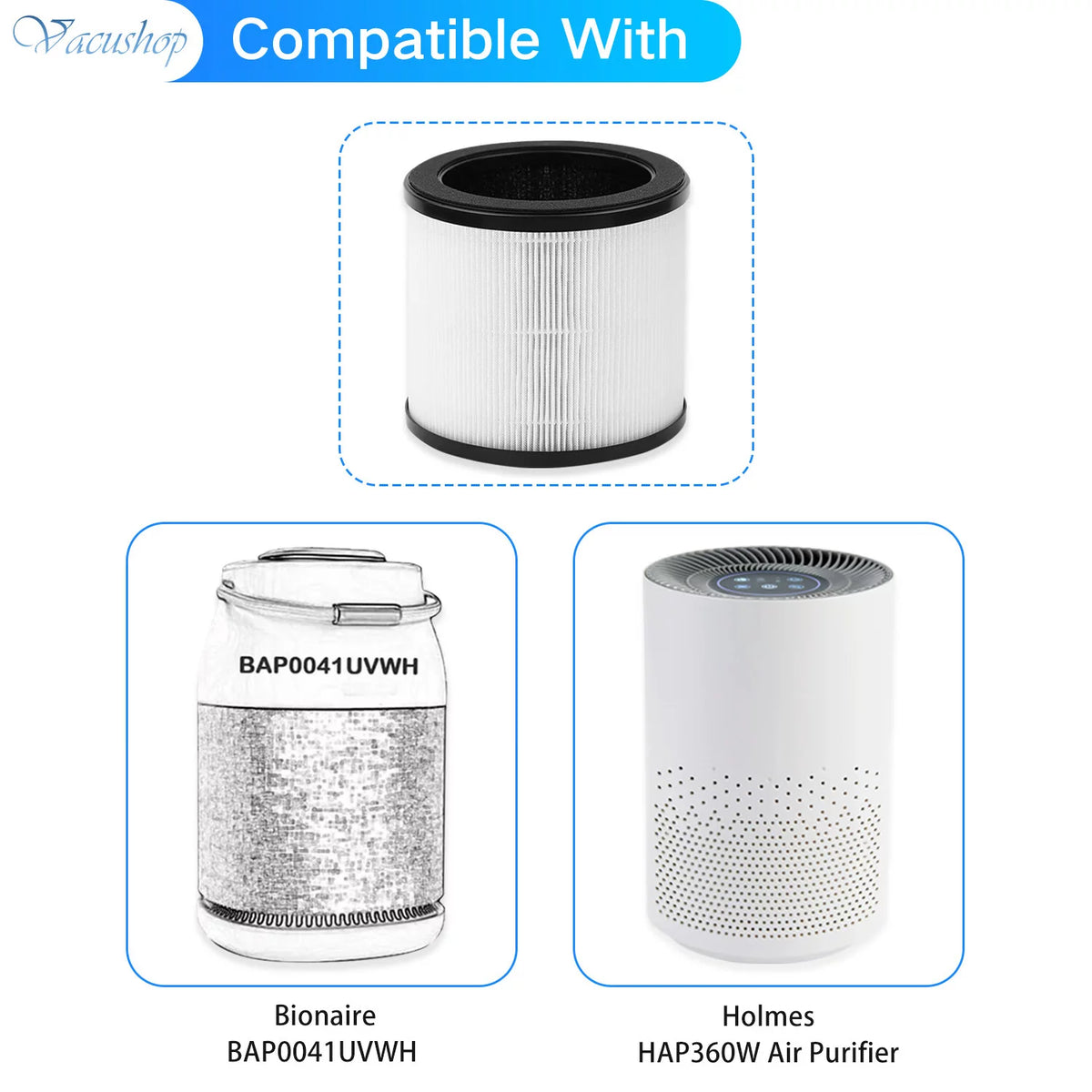 2 Packs Replacement Filter True HEPA A14043