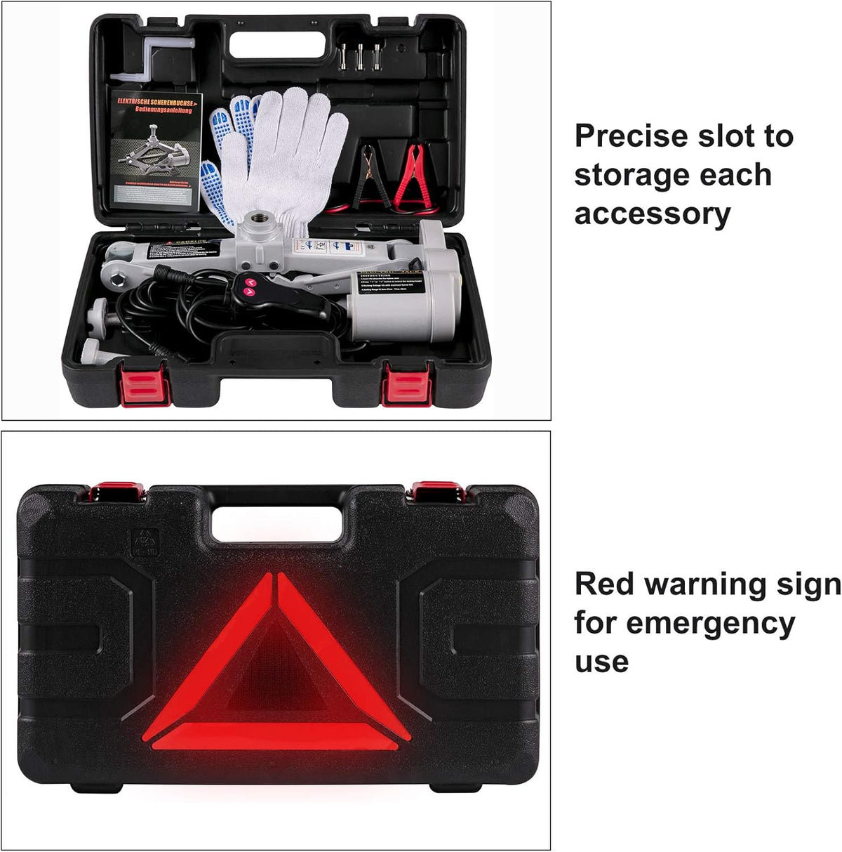 Electric Car Jack 3 Ton 12V Scissor Jack with Tool Case H604