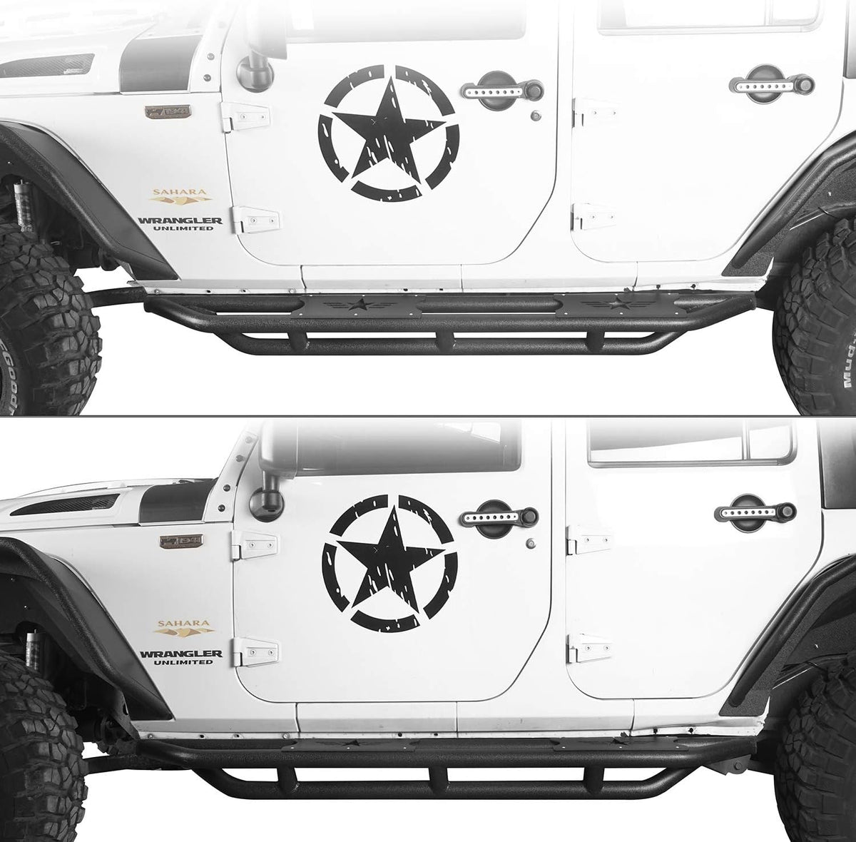 Steel Side Step Running Boards for Jeep JK Wrangler Unlimited 4-Door M736353