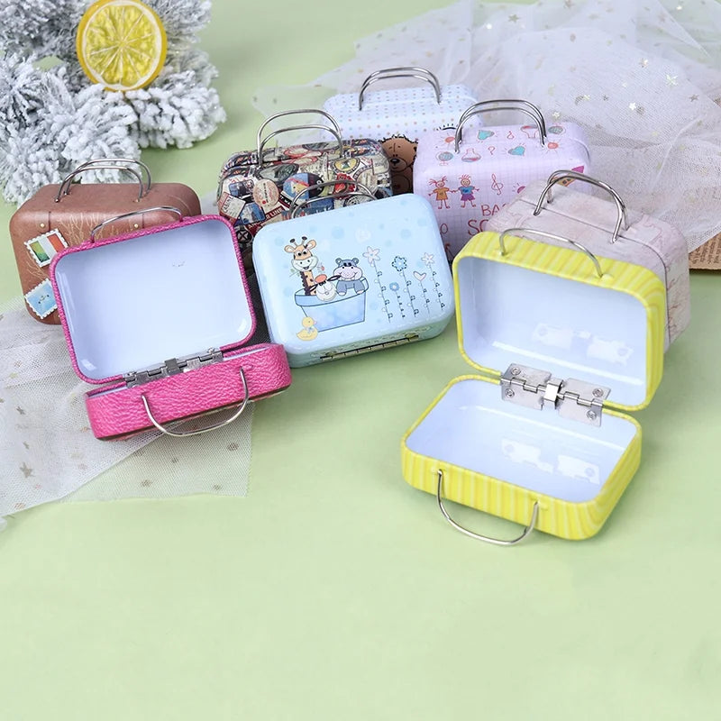 Metal Mini Suitcase Dollhouse Decoration G33631