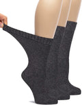 Bamboo Loose Fit Crew Socks 3 Pairs L542