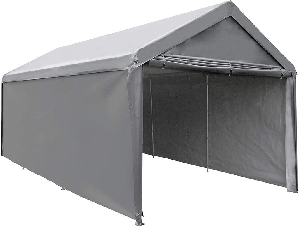 10 x 20 ft Heavy Duty Carport with Removable Sidewalls & Doors M962