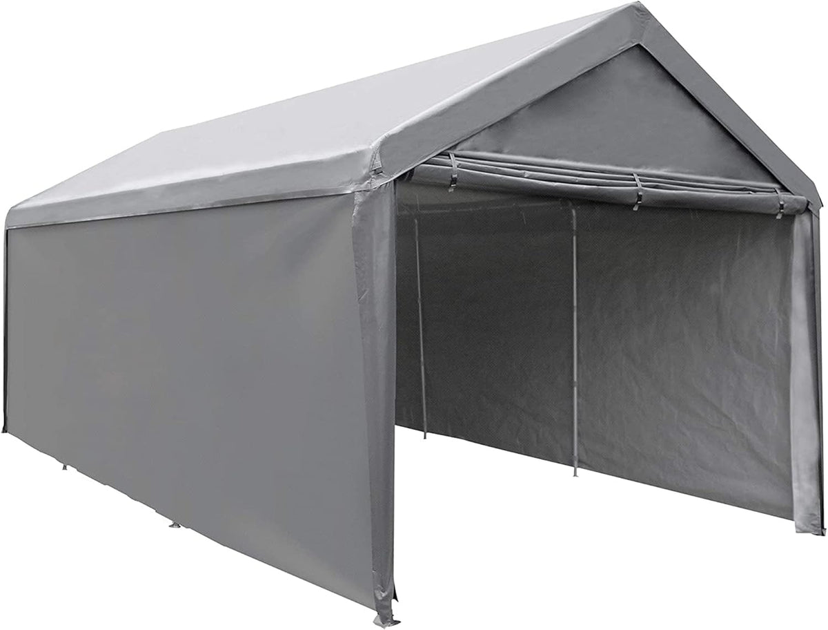 10 x 20 ft Heavy Duty Carport with Removable Sidewalls & Doors M962