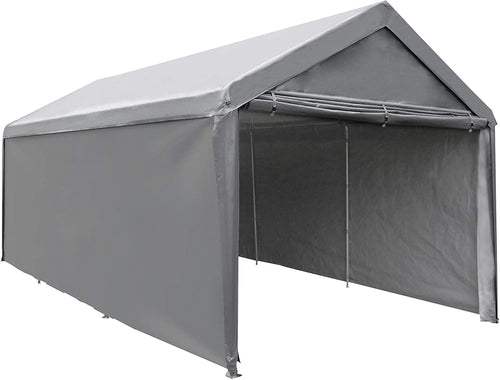 10 x 20 ft Heavy Duty Carport with Removable Sidewalls & Doors M962