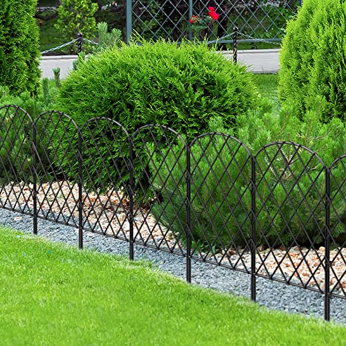 10 Pack Rustproof Metal Wire Decorative Garden Fence Y6346
