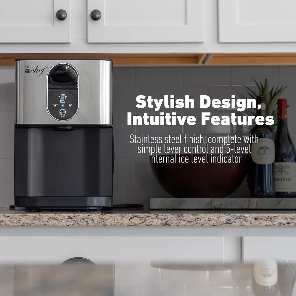 Self Dispensing Nugget Ice Maker Countertop 46LB Per Day O921
