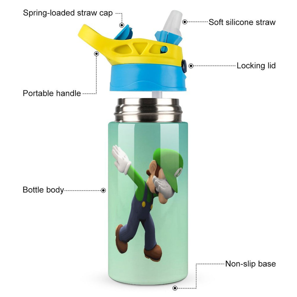 Insulated Stainless Steel Water Bottle with Straw O161666