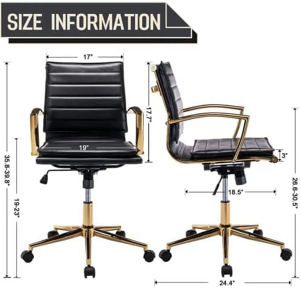 Beige Leather Office Chair with Wheels X10748