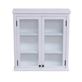 Wall Mounted Bath Storage Cabinet with Glass Cabinet Doors Z443085