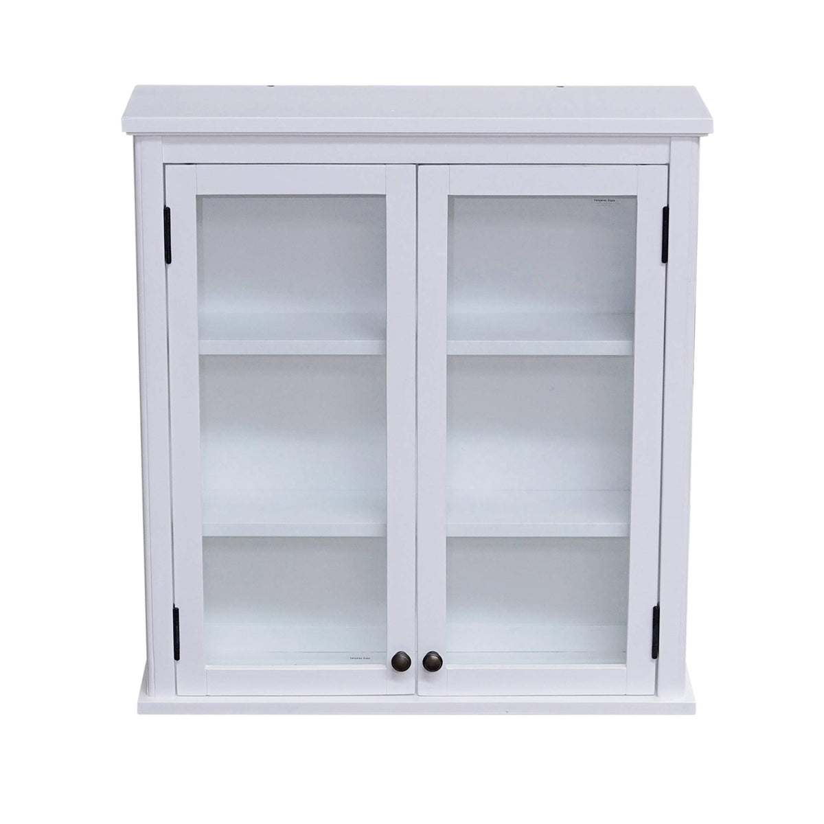 Wall Mounted Bath Storage Cabinet with Glass Cabinet Doors Z443085