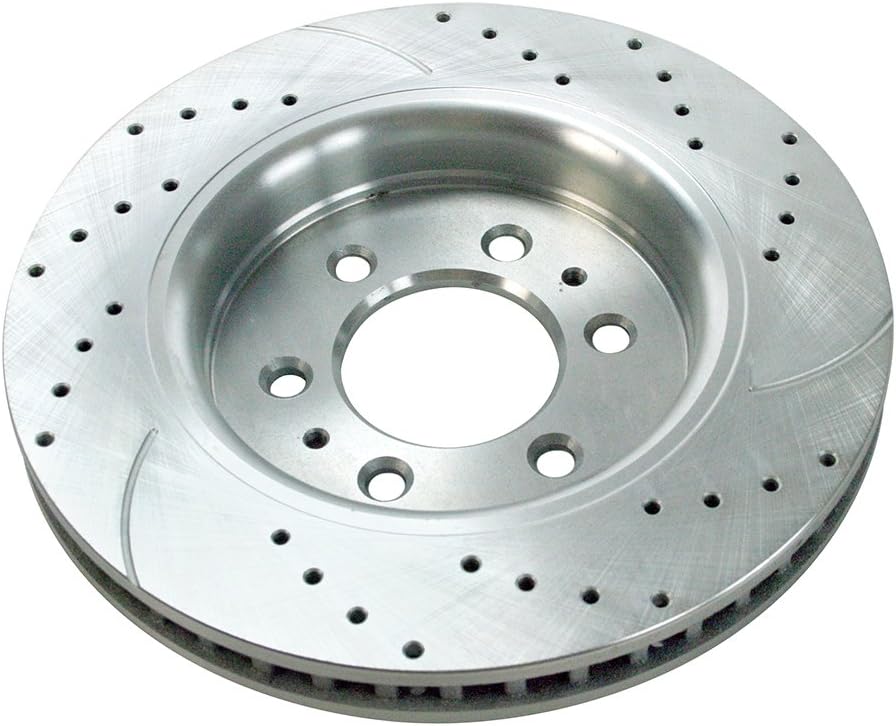 Pair of 2 Drilled and Slotted Disc Brake Rotors A484