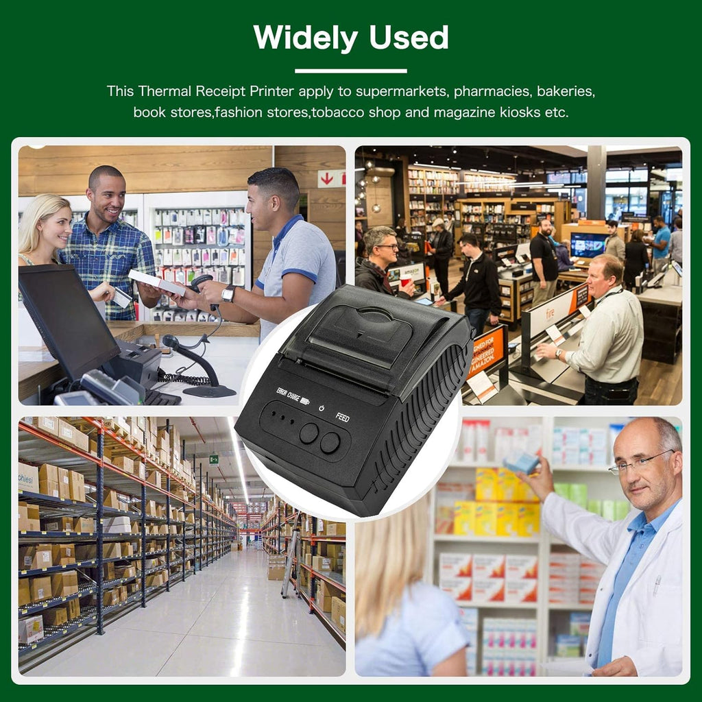 Bluetooth 58mm Thermal Receipt Printer, Pack of 2 E9446