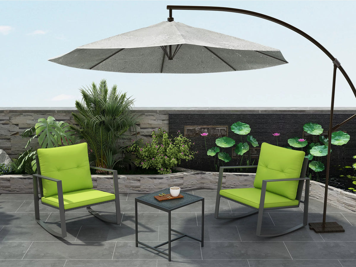3-Piece Outdoor Bistro Set Green M483296