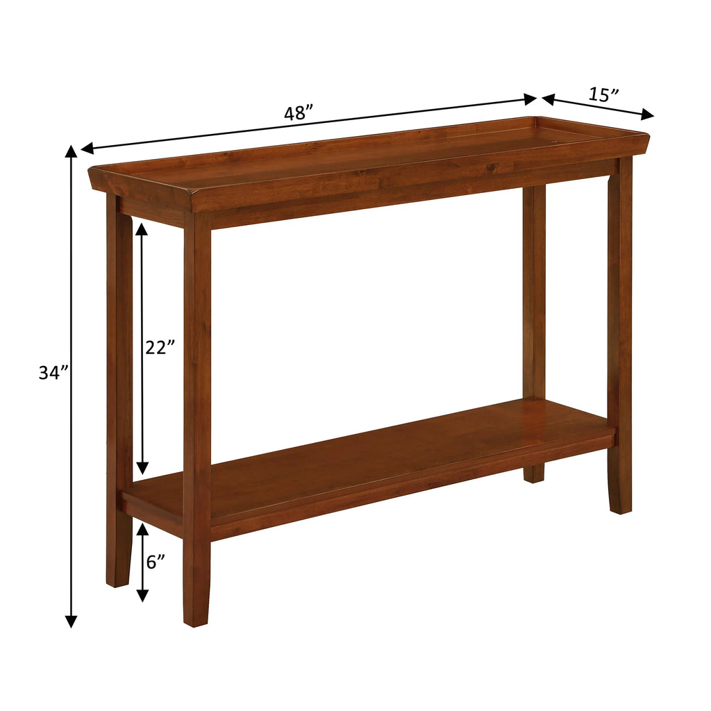 Cherry Console Table with Shelf Z458968