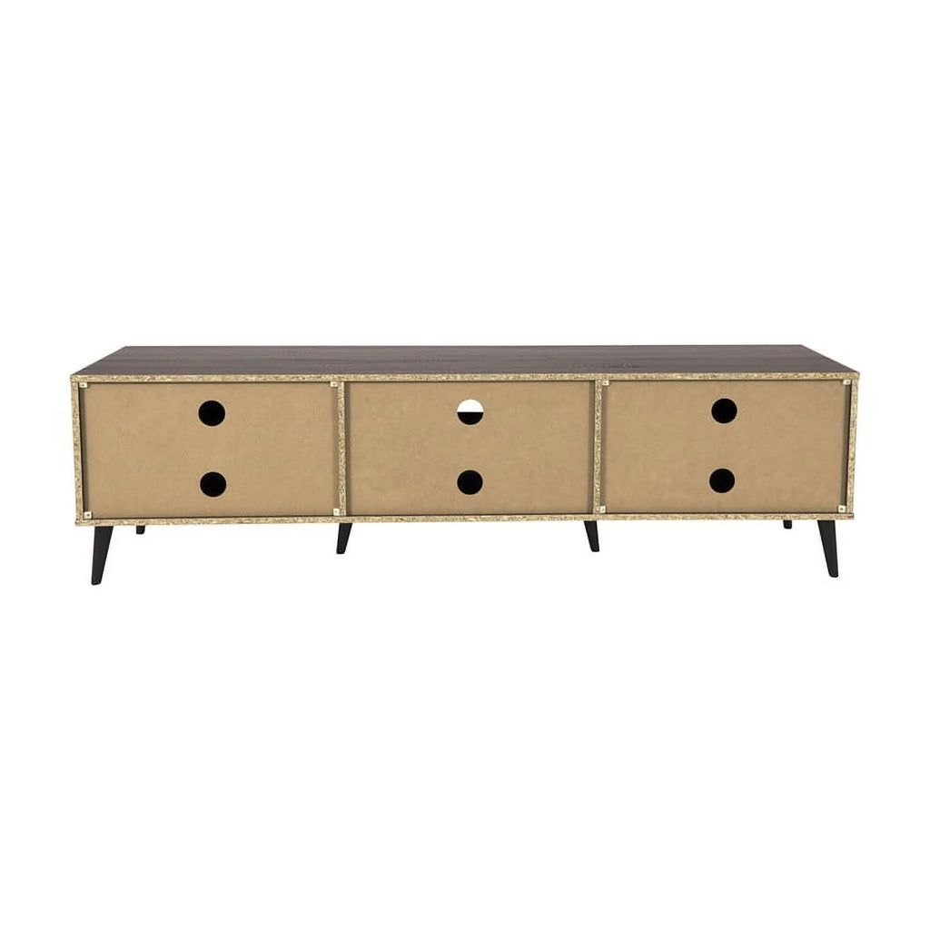 Dark Gray Engineered Wood TV Stand with Closed Storage G969402