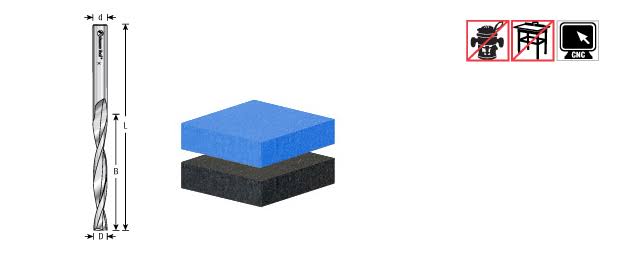 Solid Carbide Foam Cutting Up-Cut Spiral Router Bit Q27823