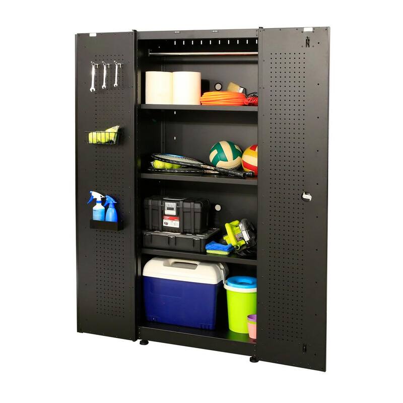10-Piece Welded Steel Garage Storage System in Black U2610