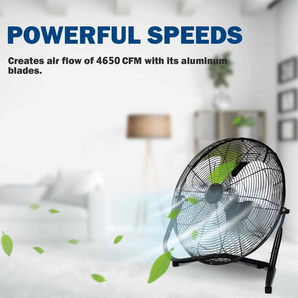 20" Oscillating High Velocity Metal Floor Fan J159