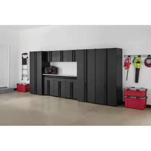 10-Piece Welded Steel Garage Storage System in Black U2610
