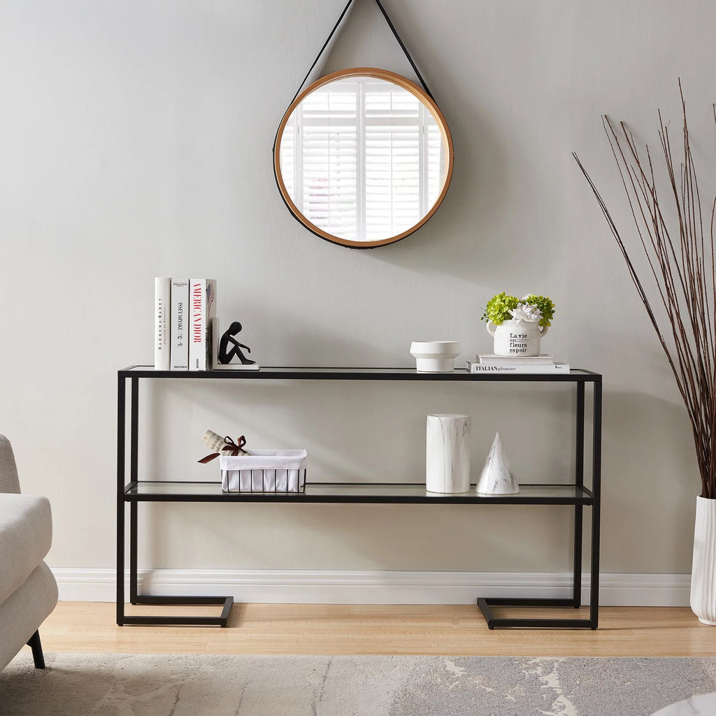 Console Table Gold Glass Top S9264