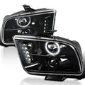 Jet Black LED Projector Headlights Left + Right Pair N3382