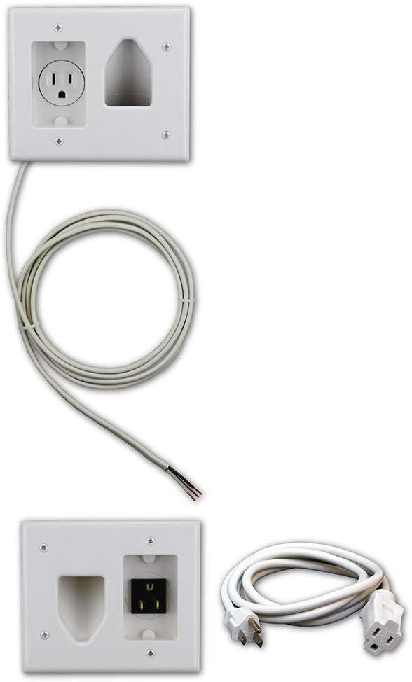 White Flat Screen TV Cable Organizer Kit S471031